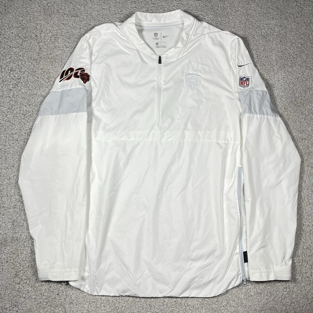 Chicago Bears Jacket Mens L Nike On Field Football NFL Team Windbreaker Zip